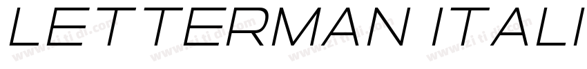 Letterman Italic字体转换